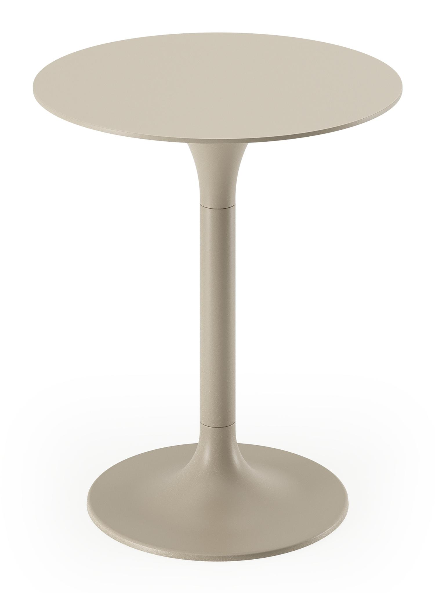 Table d'appoint Fano en aluminium beige - Diam. 43 x Haut. 49 cm
