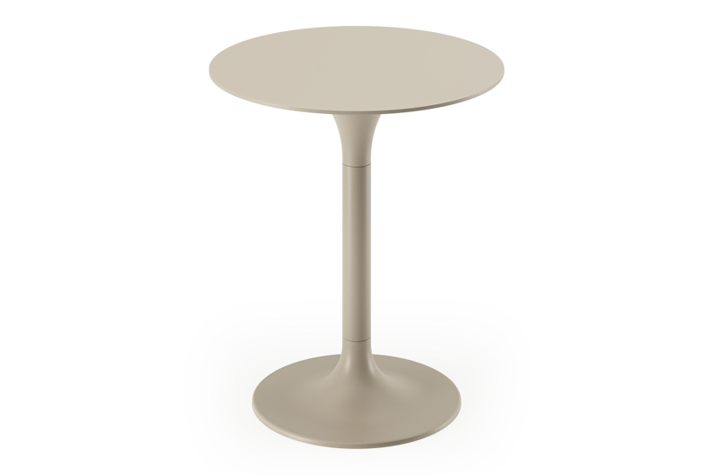 Fano bijzettafel in beige aluminium - Dia. 43 x H 49 cm