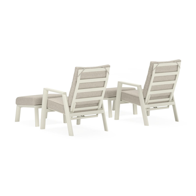 Avila loungeset in beige aluminium met twilight granite weather+ softtouch kussens