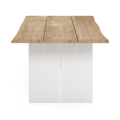 Portofino tuintafel in wit aluminium en teak - L 240 x B 107 x H 74,5 cm