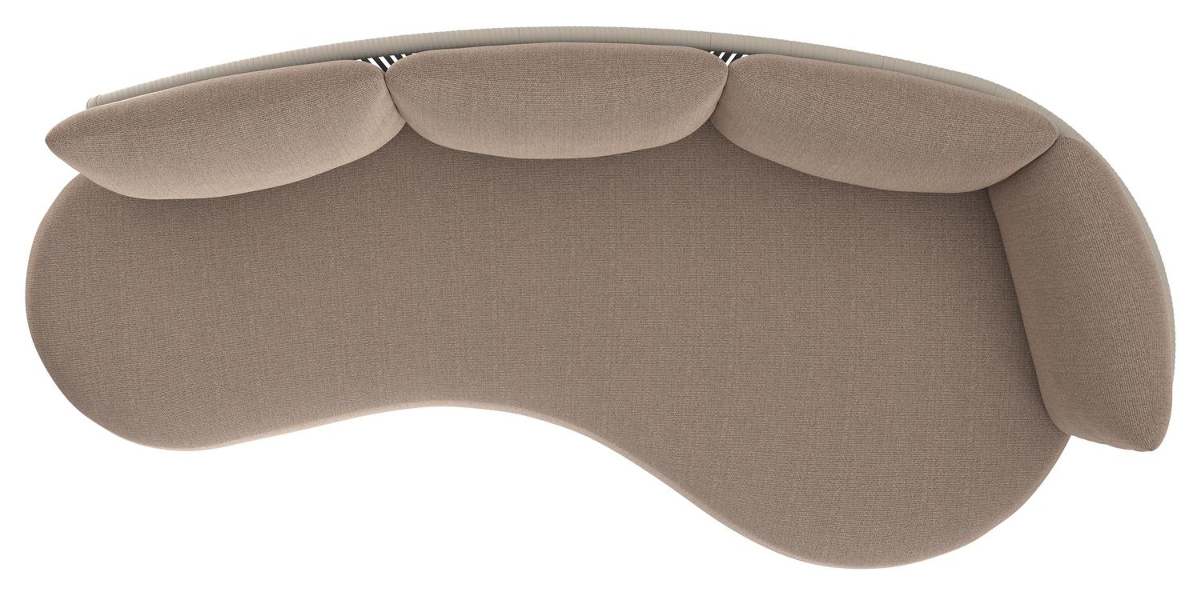 Lomano loungebank in beige aluminium met savane earth all weather sunbrella® luxe kussen