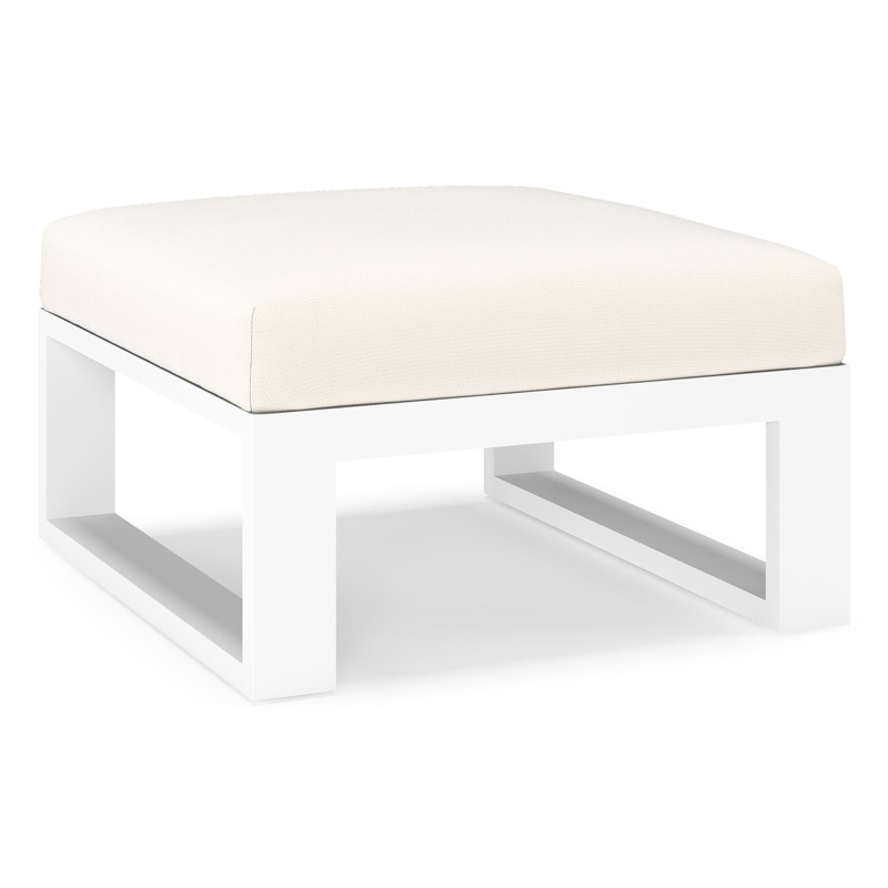 Verato poef in wit aluminium met lopi snow all weather sunbrella® luxe kussen