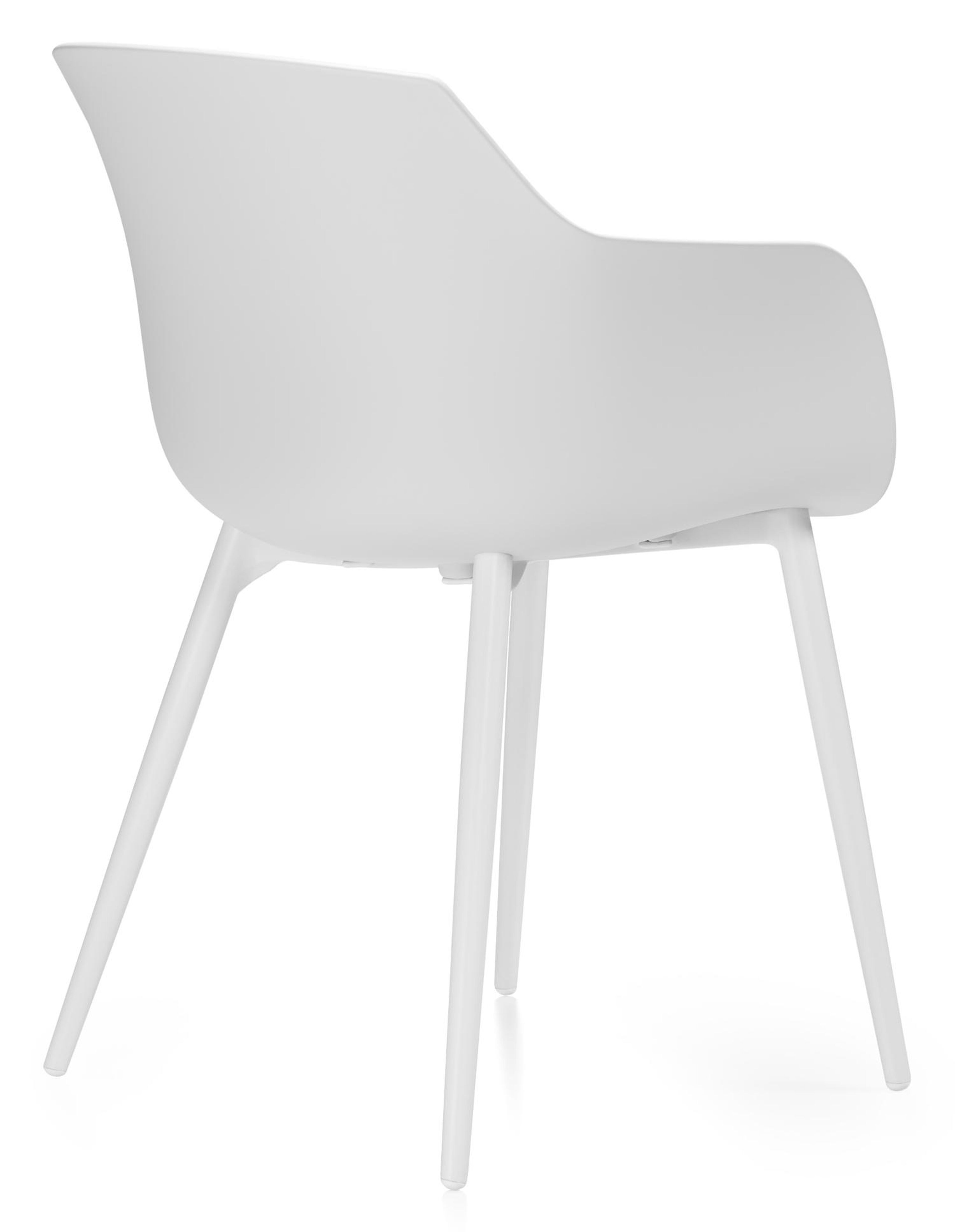 Paco tuinstoel in wit aluminium en wit kunststof