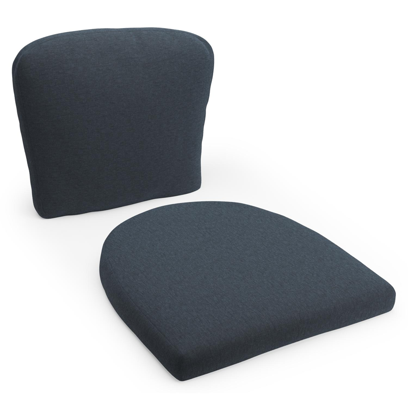 Orso luxe stoelkussen (zit en rug) (luxe) in all weather sunbrella® luxe heritage indigo