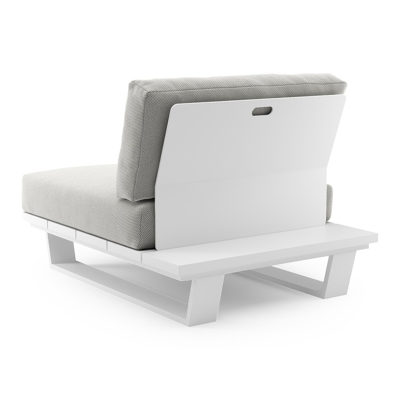 Pagino loungestoel in wit aluminium met lopi ash all weather sunbrella® luxe kussen