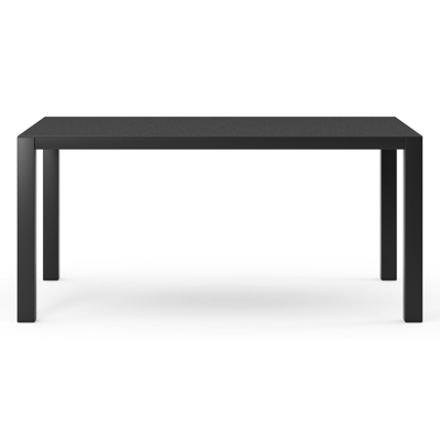Como tuintafel in zwart aluminium en volkeramiek nero black - L 160 x B 100 x H 75 cm