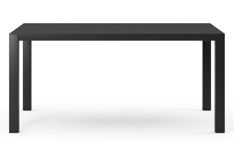 Como tuintafel in zwart aluminium en volkeramiek nero black - L 160 x B 100 x H 75 cm