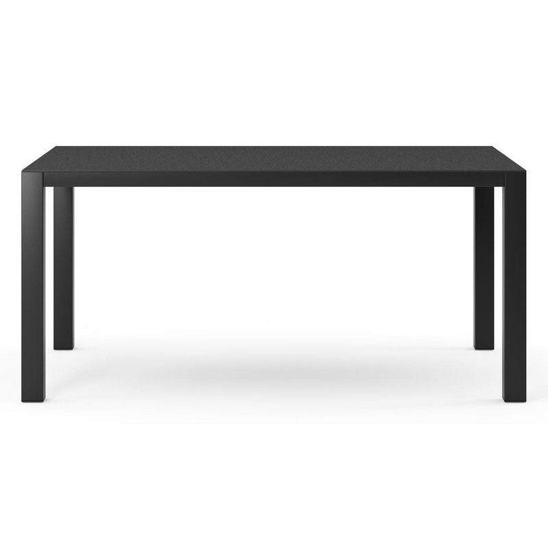 Como tuintafel in zwart aluminium en volkeramiek nero black - L 160 x B 100 x H 75 cm