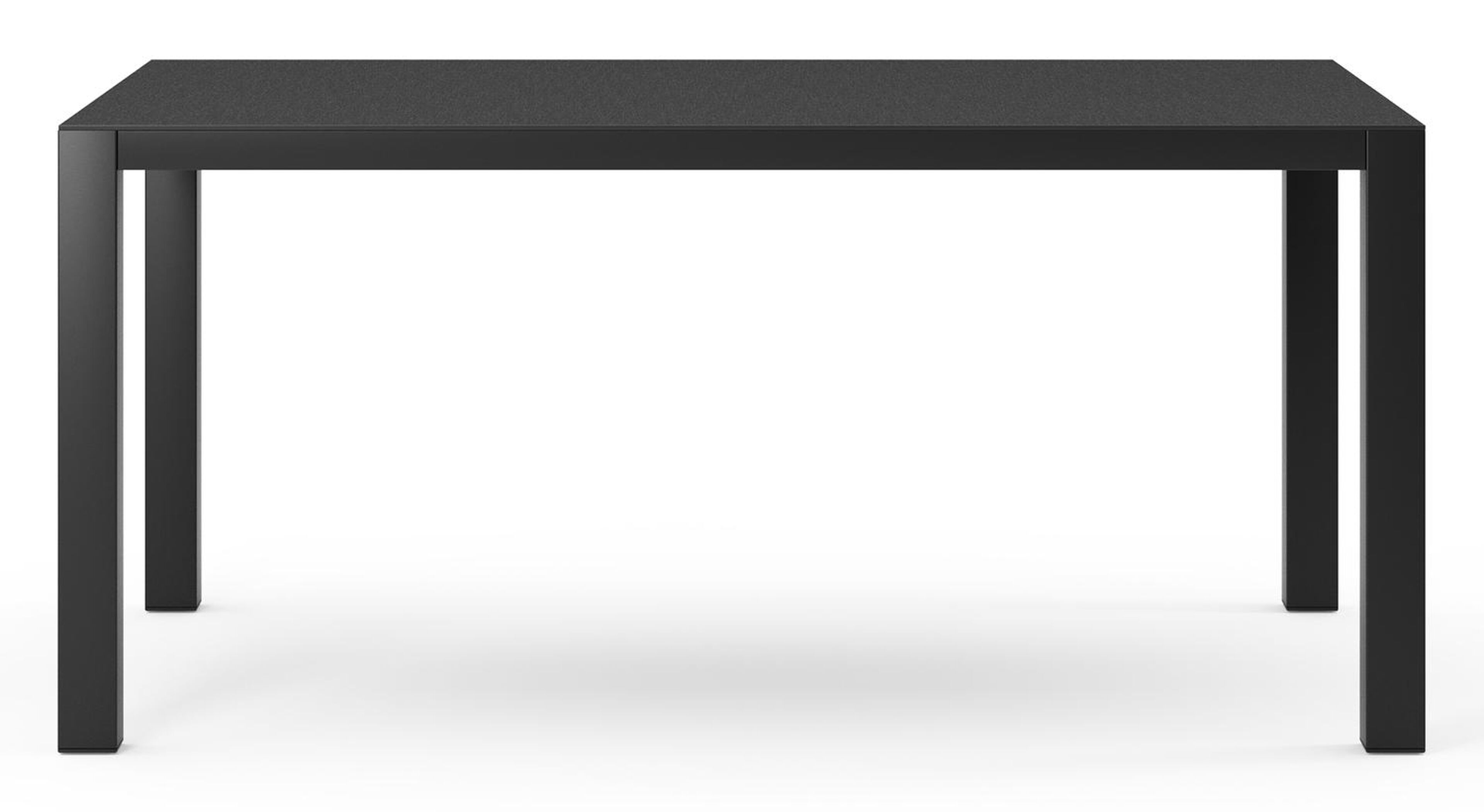 Como tuintafel rechthoekig in zwart aluminium en volkeramiek nero black - L 160 x B 100 x H 75 cm