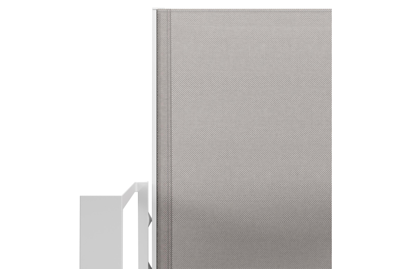 Bahia tuinstoel in wit aluminium en beige single textilene