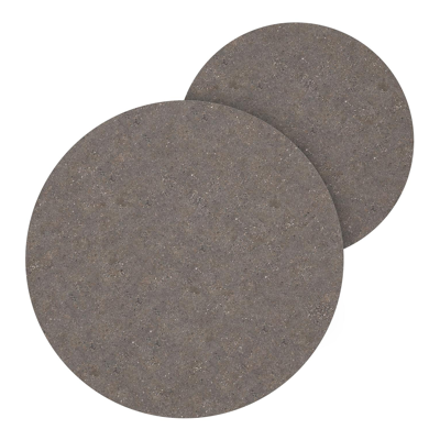 Lacrima set van 2 loungetafels rond in wit aluminium en volkeramiek Wulong - Dia. 85/65 x H 35/30 cm