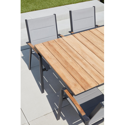 Tafelblad in teak - Naturel - L 240  x B 100 cm