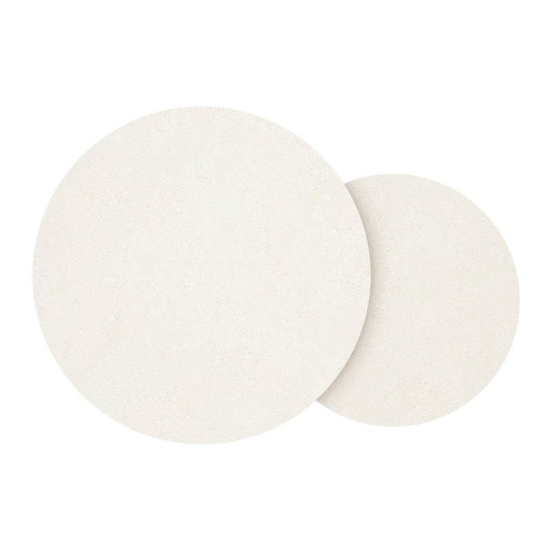 Lindo loungetafel in zwart aluminium en sintered stone crema minerale