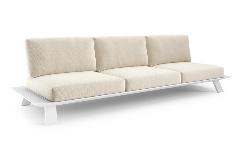 Cesano loungebank in wit aluminium met althea off white all weather Cosytica kussen