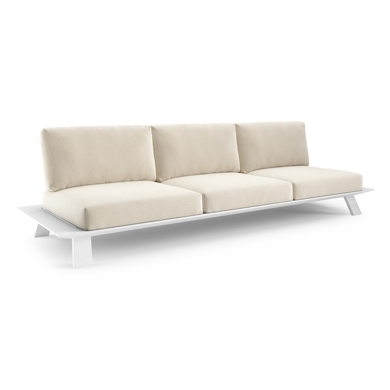 Cesano loungebank in wit aluminium met althea off white all weather Cosytica kussen