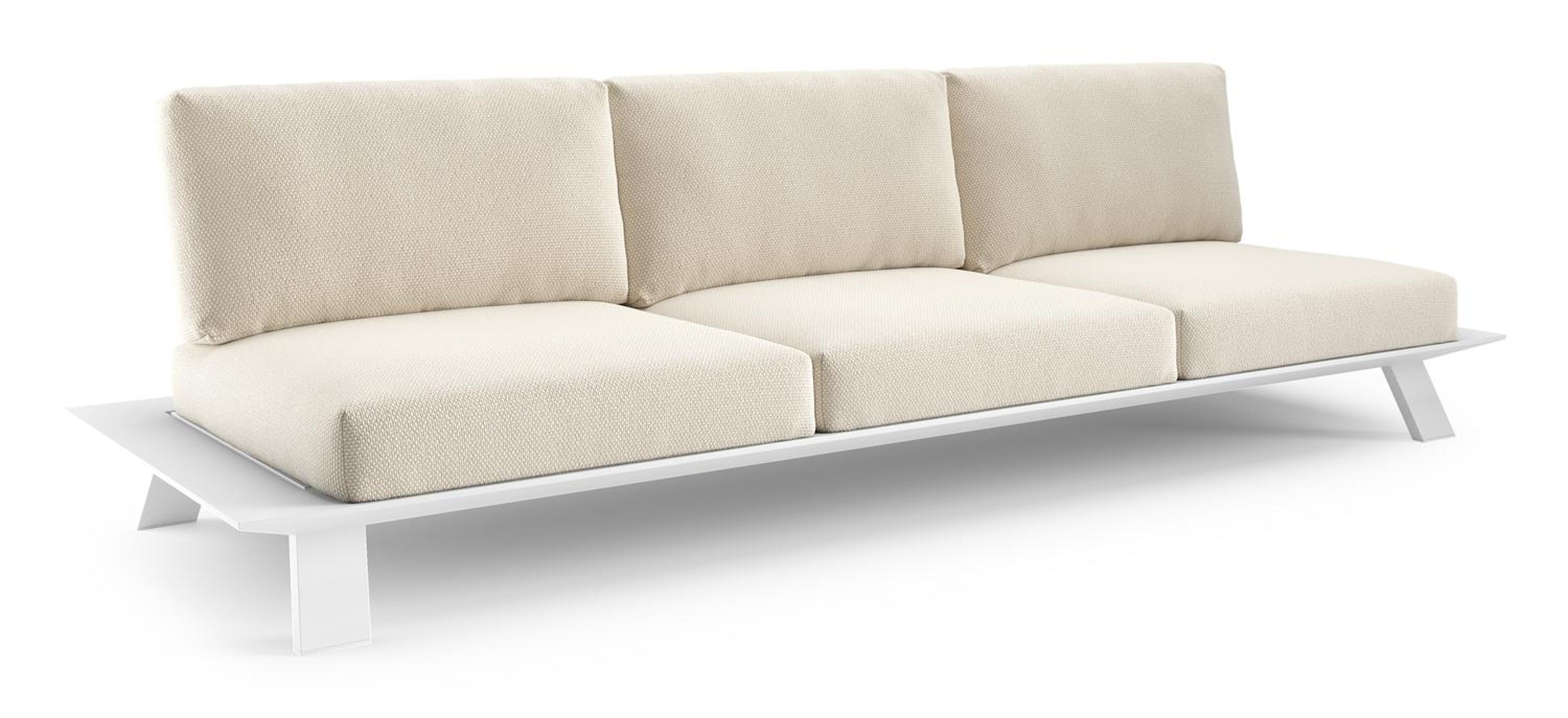 Cesano loungebank in wit aluminium met althea off white all weather Cosytica kussen