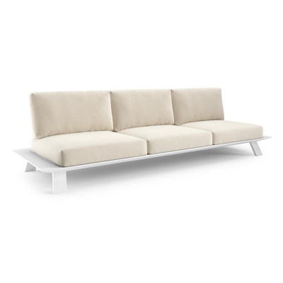 Cesano loungebank in wit aluminium met althea off white all weather Cosytica kussen