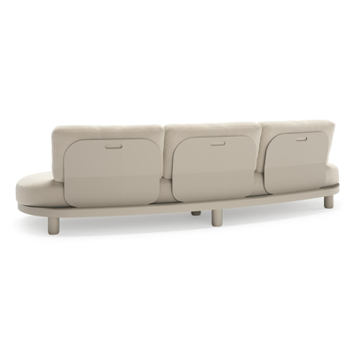 Donato loungeset in beige aluminium met all weather cosytica Althea Off White kussen