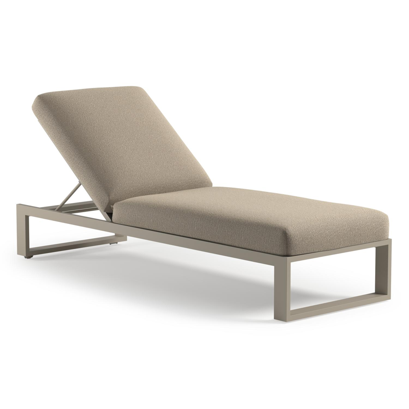 Verato verstelbaar ligbed in beige aluminium met marbella sand all weather cosytica