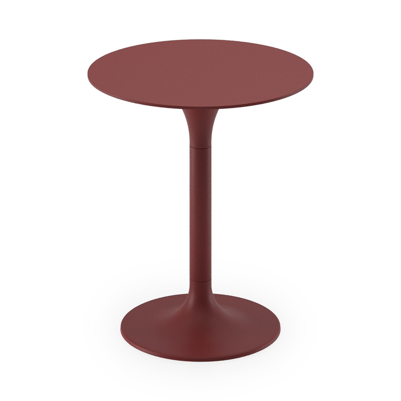 Fano bijzettafel in ruby aluminium - Dia. 43 x H 49 cm
