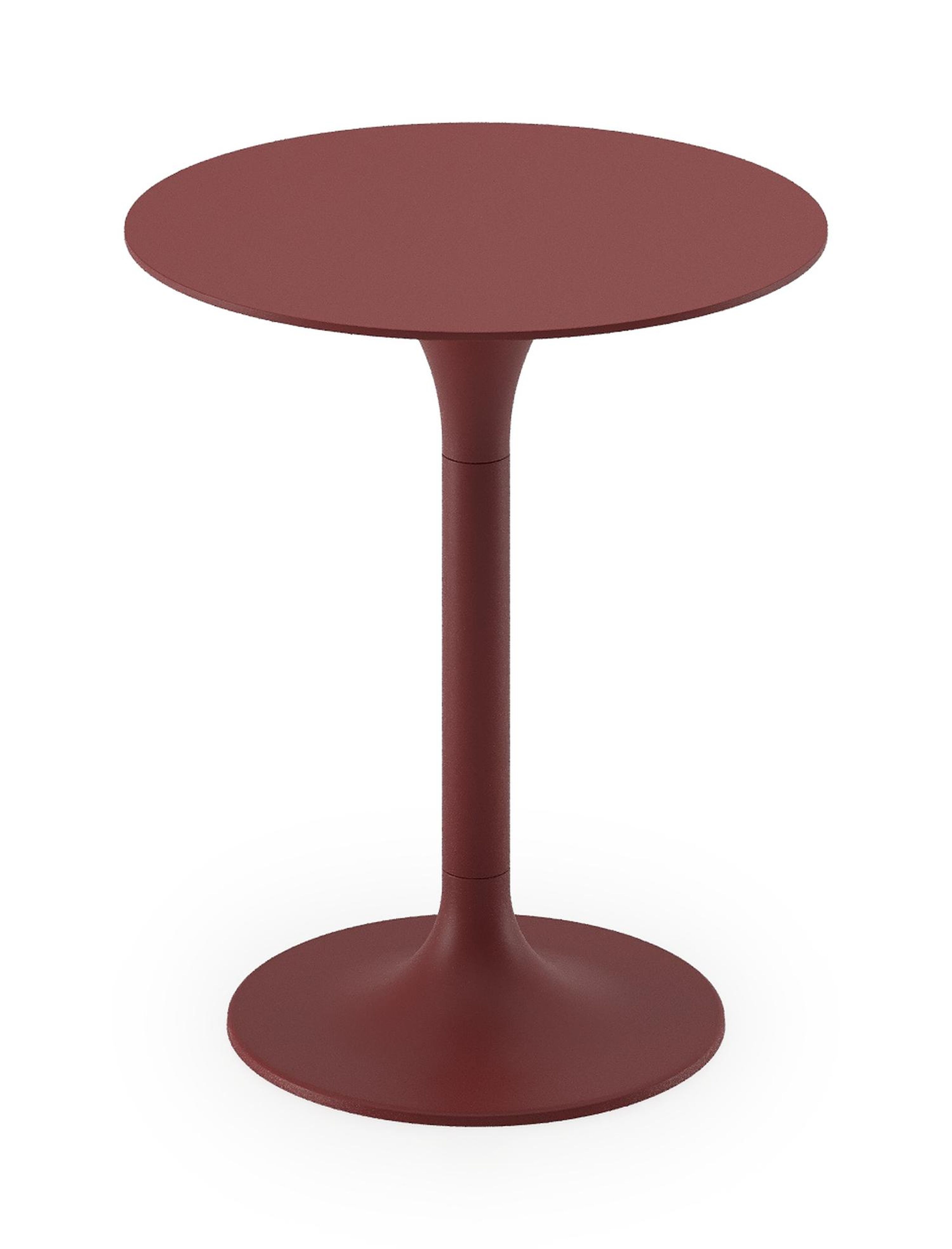 Fano bijzettafel in ruby aluminium - Dia. 43 x H 49 cm