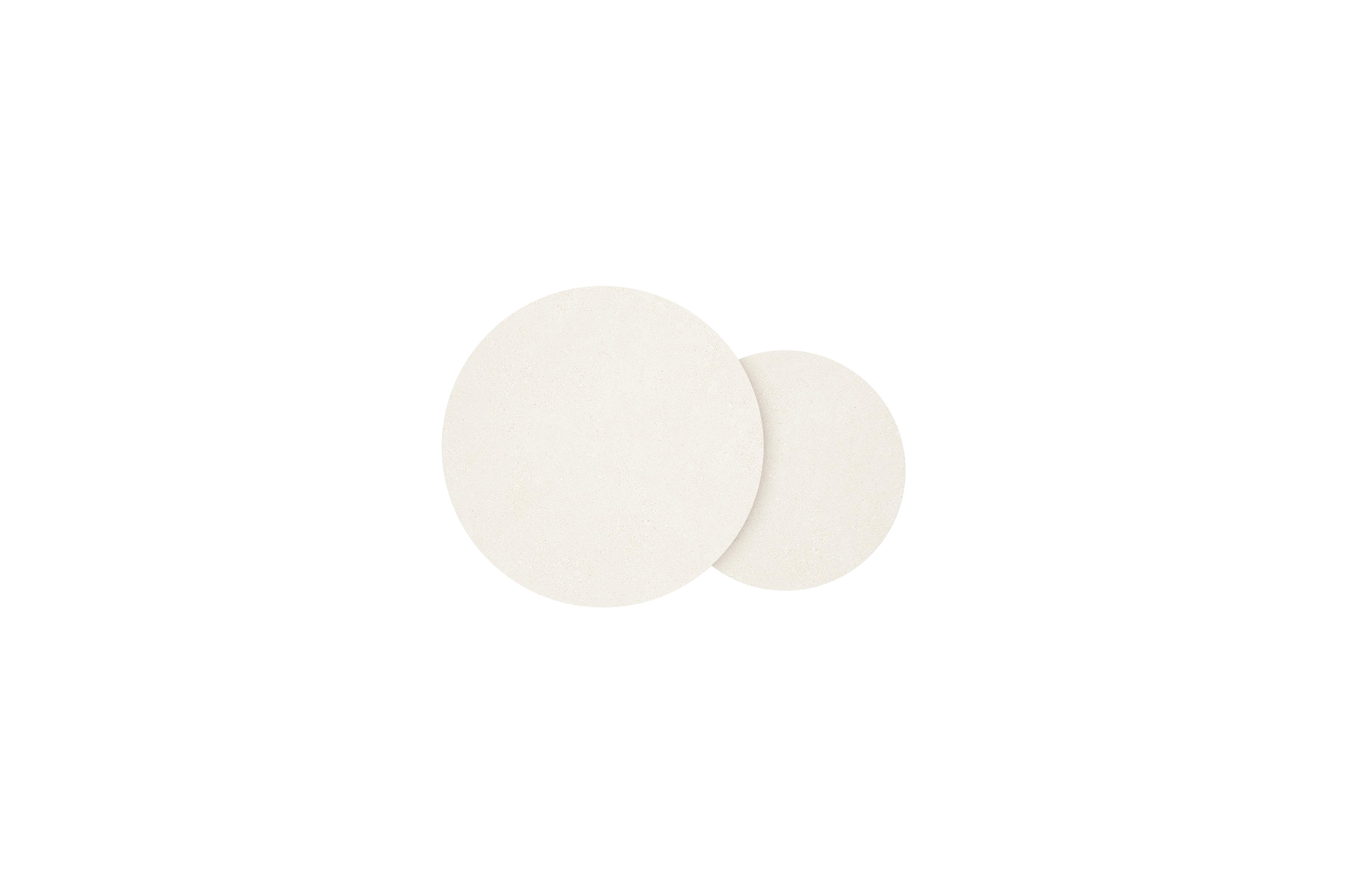 Lindo loungetafel in wit aluminium en sintered stone crema minerale