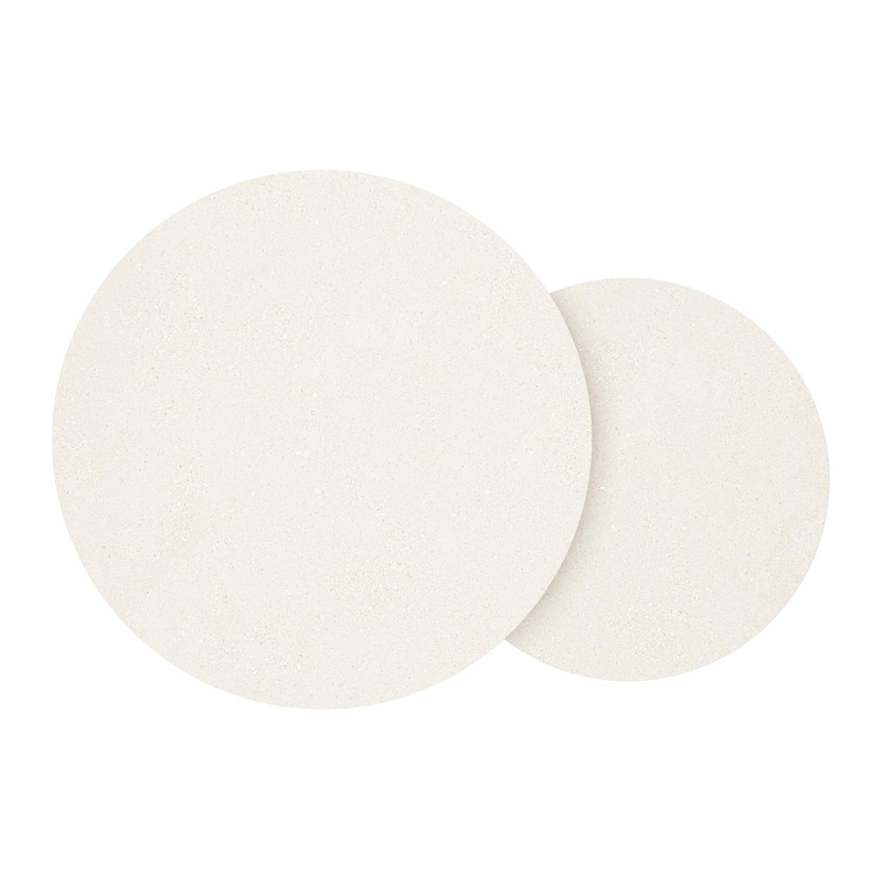 Lindo loungetafel in wit aluminium en sintered stone crema minerale