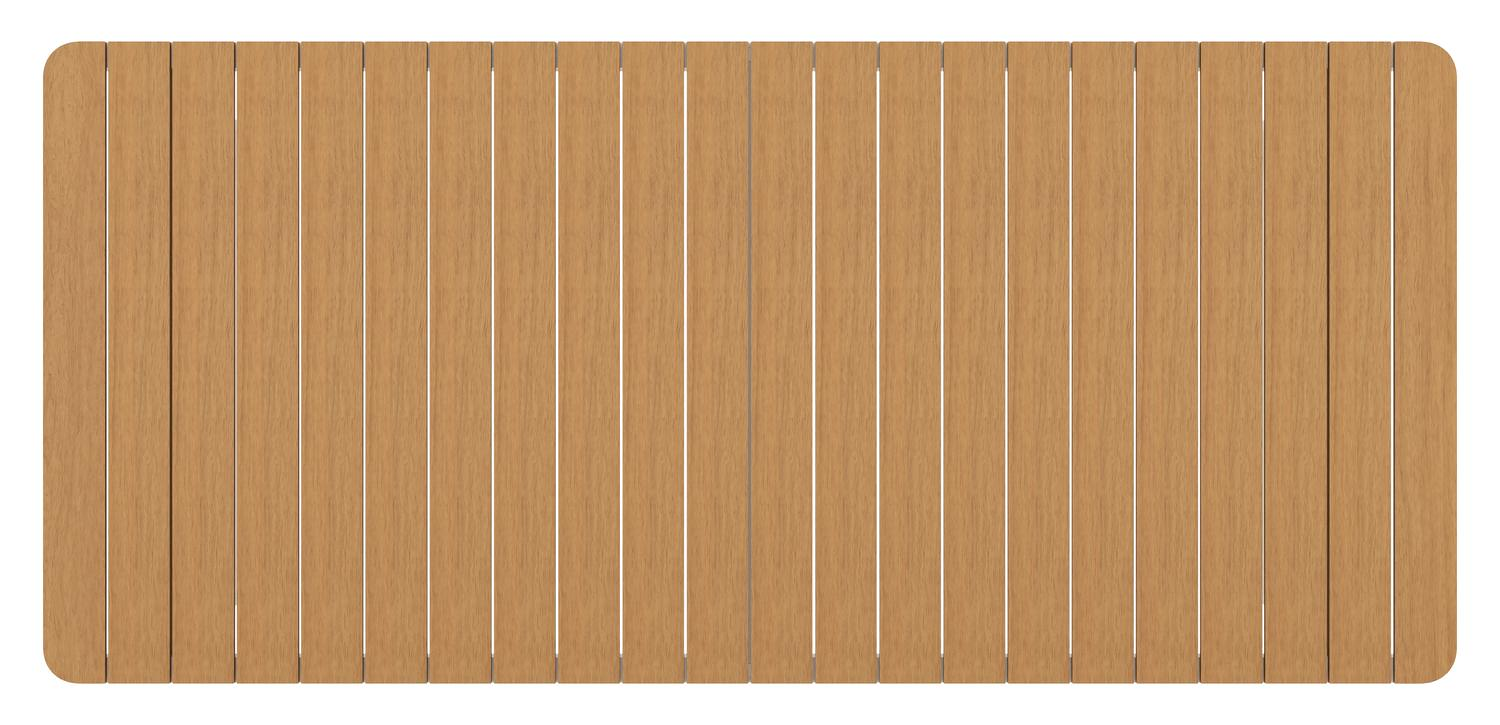 Alora tuinset in wit aluminium en polywood met 6 stapelbare Melo tuinstoelen