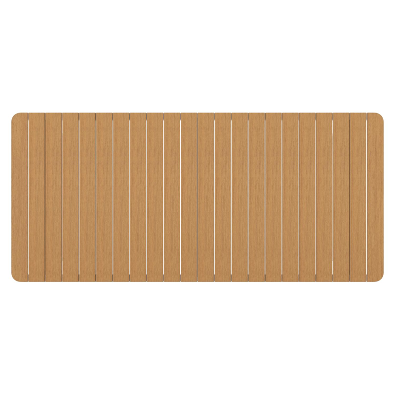 Alora tuinset in wit aluminium en polywood met 6 stapelbare Melo tuinstoelen