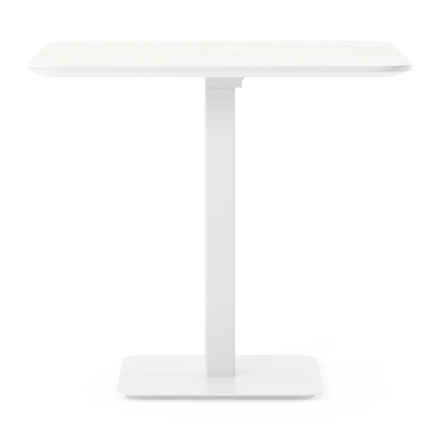 Fano kantelbare tuintafel vierkant afgerond in wit aluminium en volkeramiek calista - L 80 x B 80 x H 72.5 cm