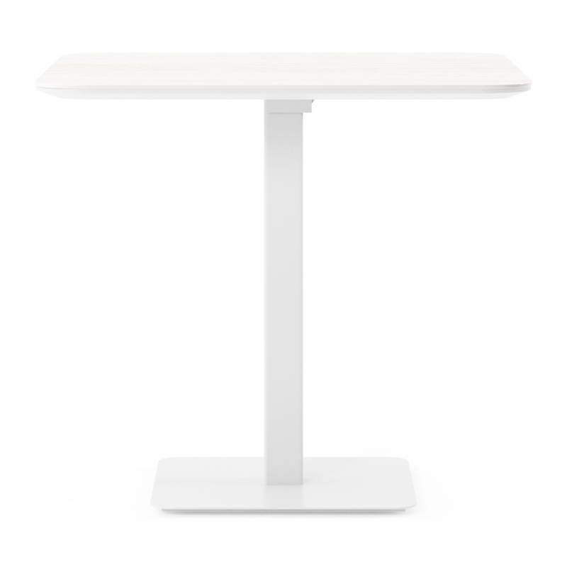 Fano kantelbare tuintafel vierkant afgerond in wit aluminium en volkeramiek calista - L 80 x B 80 x H 72.5 cm