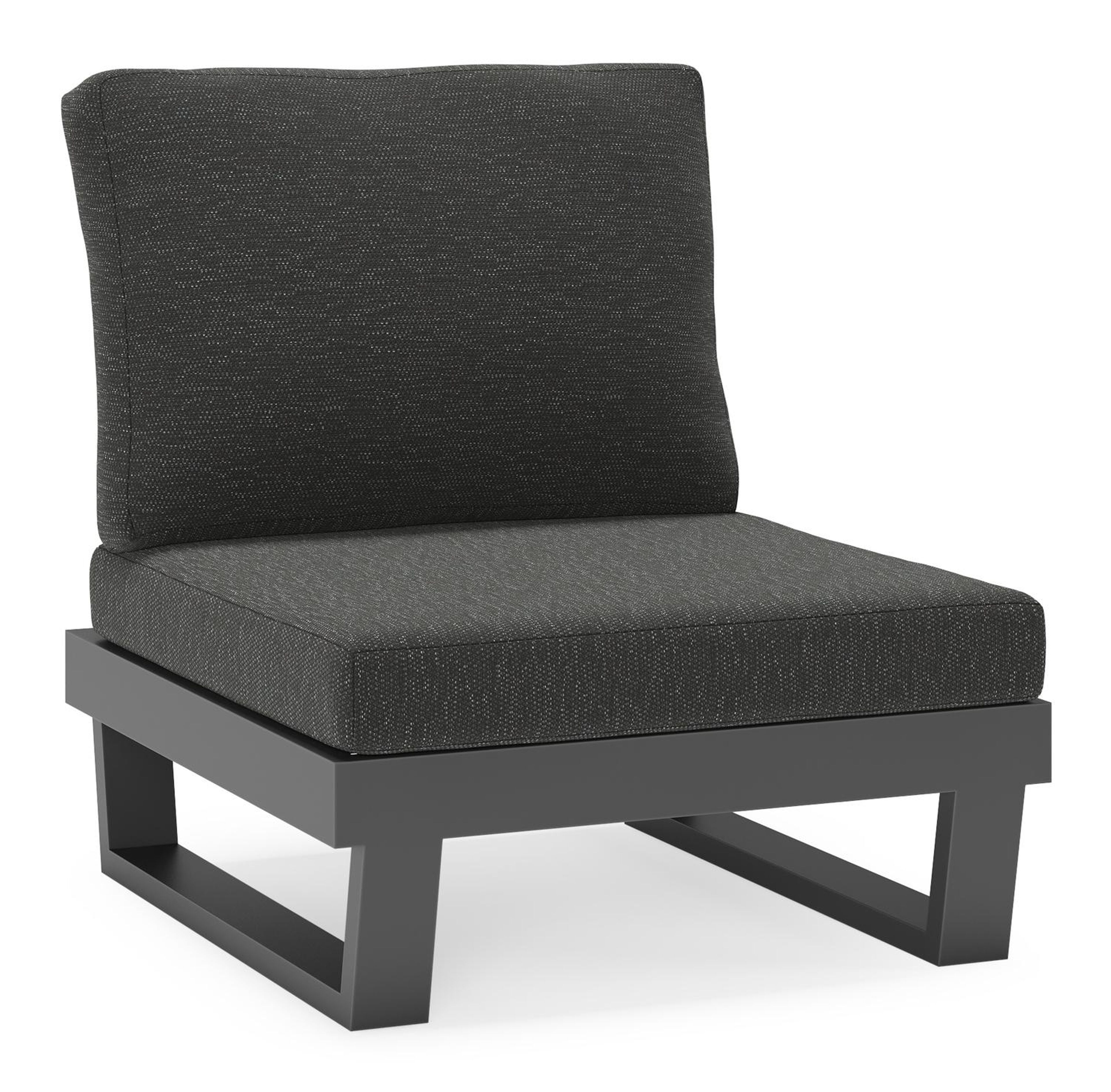 Modica loungestoel in zwart aluminium met sky black weather+ softtouch kussens