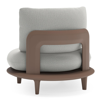 Fauteuil de jardin Bomero en aluminium taupe et coussins en all weather sunbrella® luxe savane nimbus