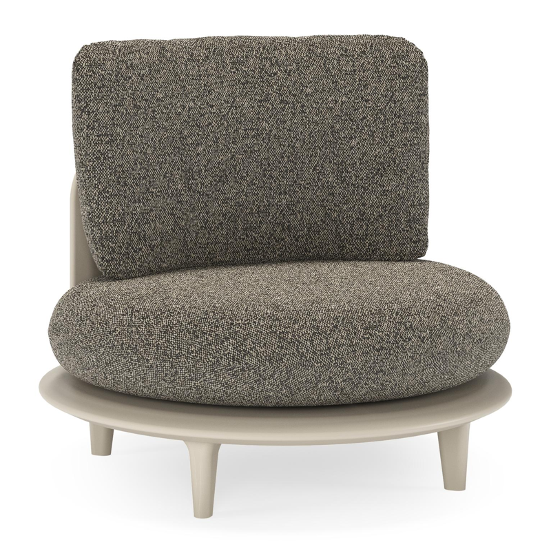 Fauteuil de jardin Bomero en aluminium beige et coussins en all weather cosytica marbella tunder