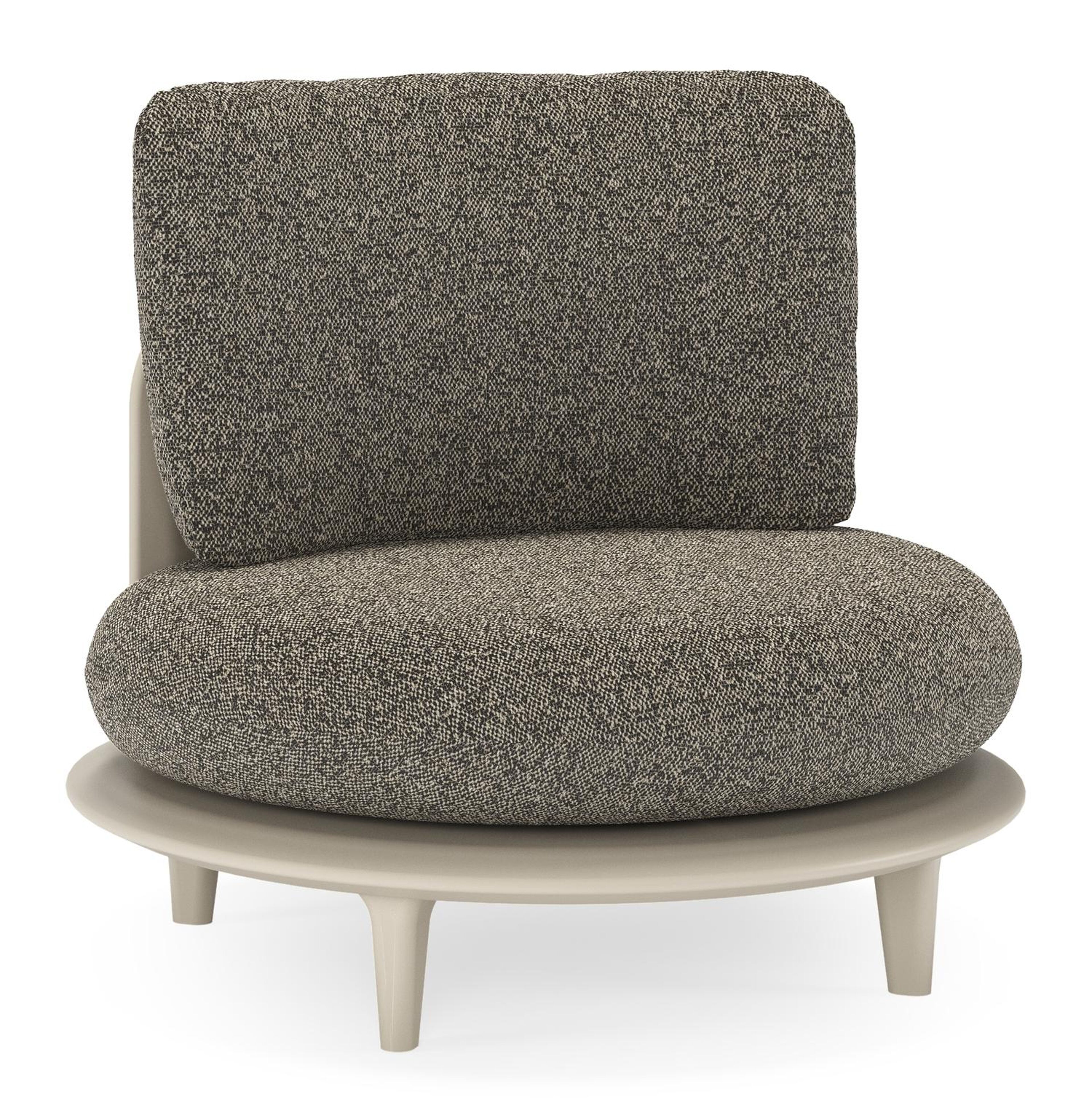Fauteuil de jardin Bomero en aluminium beige et coussins en all weather cosytica marbella tunder