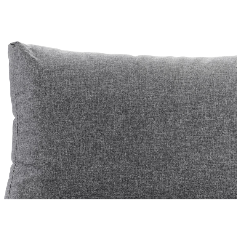 Serado loungehoek in zwart aluminium en polywood met grijs polyester kussen en loungetafel