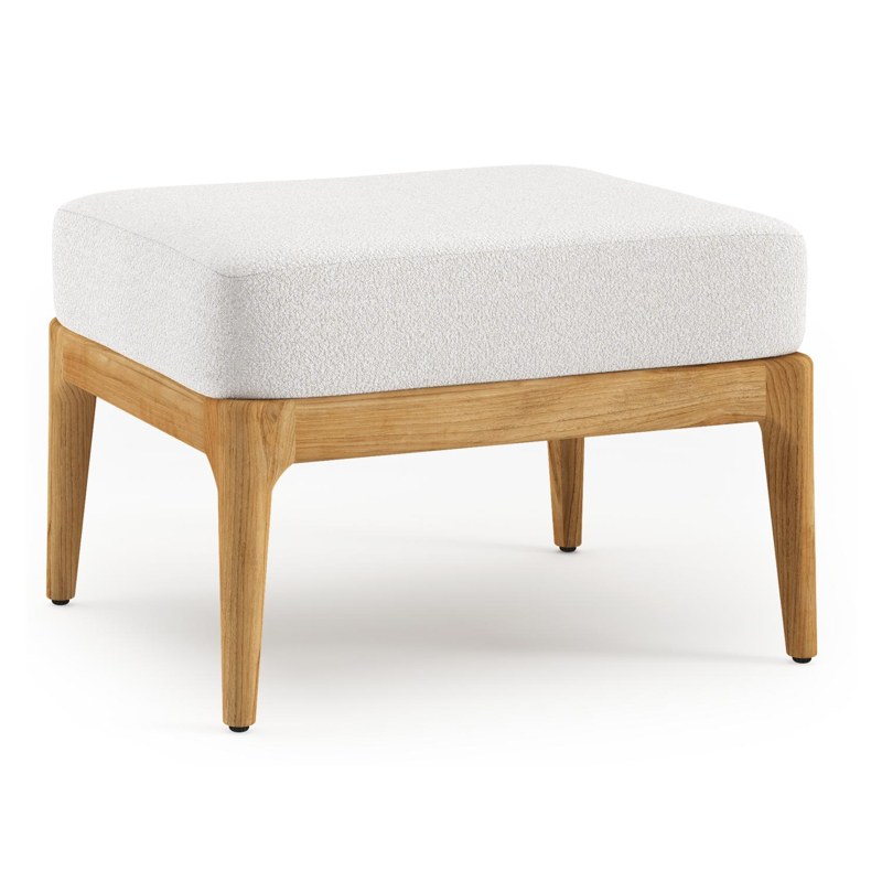 Pouf Orso en teck et coussins en all weather solica Soul Optik