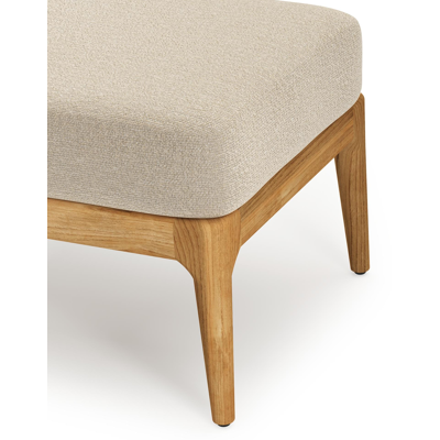 Pouf Orso en teck et coussins en all weather cosytica Marbella Sand