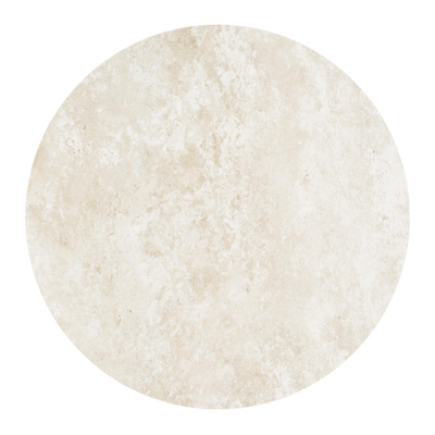 Fano low dining loungetafel rond in beige aluminium en volkeramiek Rapolano - Dia. 85 x H 55 cm