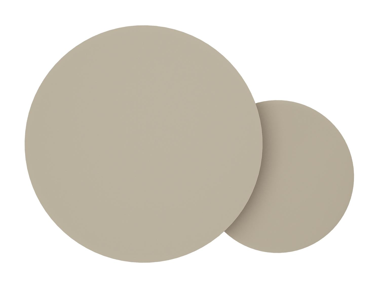 Table de basses Cordoba en aluminium beige - Diam. 74 x Haut. 37 cm, Diam. 49 x Haut. 30 cm