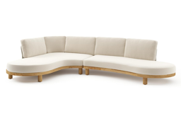 Chaise longue rechts + 2-zit organisch