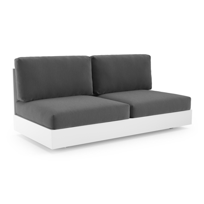 Como loungebank in wit aluminium met lopi shadow all weather sunbrella® luxe kussen