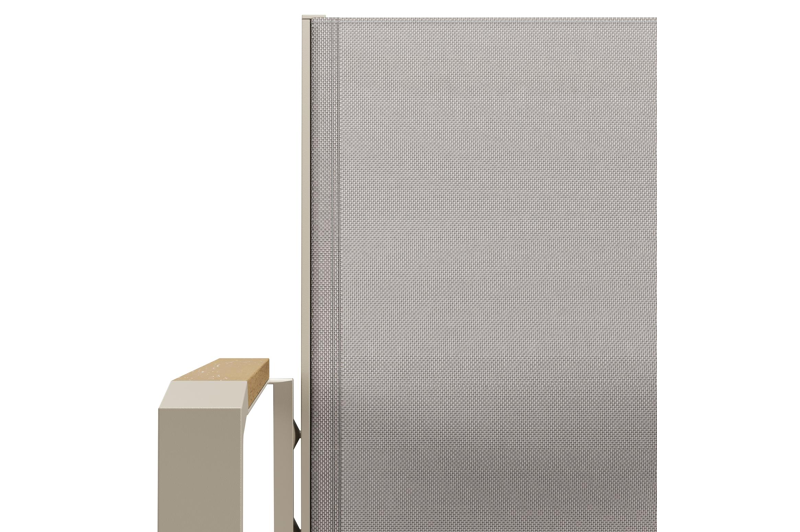 Bahia tuinset rechthoekig in beige aluminium en polywood met 6 Bahia tuinstoelen