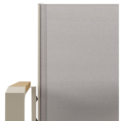 Bahia tuinset rechthoekig in beige aluminium en polywood met 6 Bahia tuinstoelen