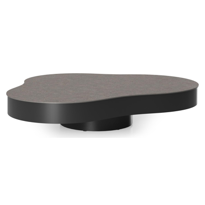 Lomano loungetafel cloud in zwart aluminium en volkeramiek Wulong - L 131 x B 108 x H 25 cm