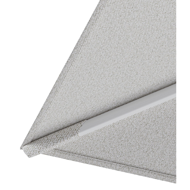 Rufina zweefparasol tiltfunctie in wit aluminium en parasoldoek in All Weather Solica Ego Birch  - L1 400 x L2 300 cm (zonder voet) (zonder voet)