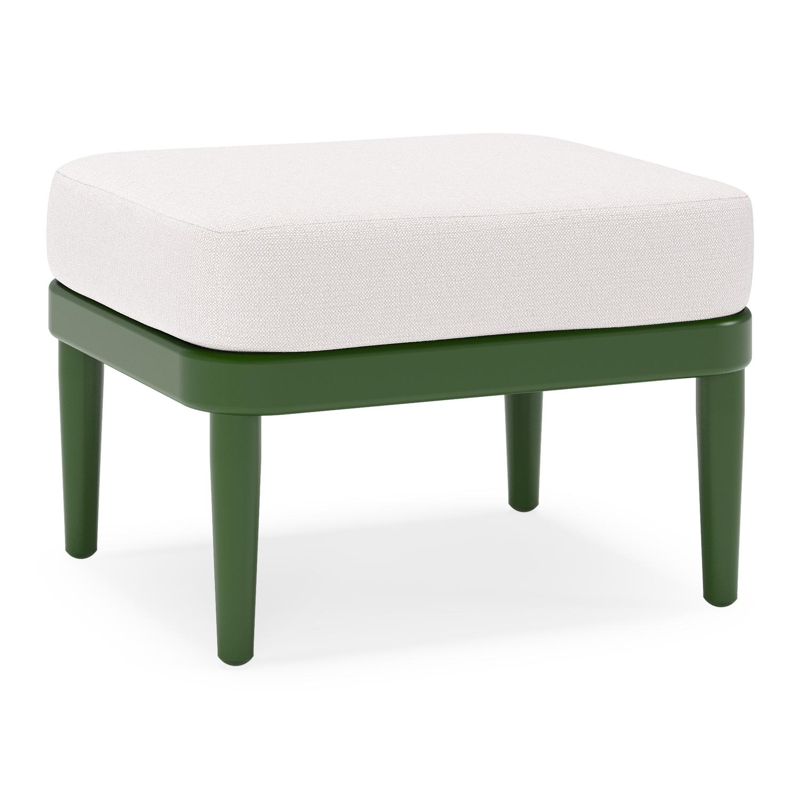 Orso poef in groen aluminium met Savane Whisper all weather sunbrella® luxe kussen
