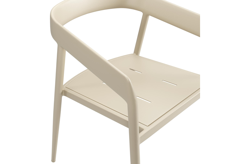 Donato tuinstoel in beige aluminium