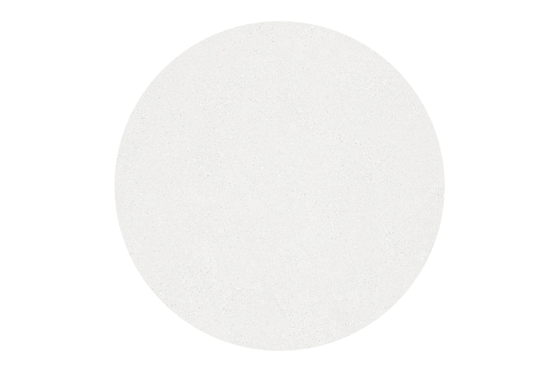 Pamplona ronde tuinset in wit aluminium en sintered stone topo minerale met 4 Matera tuinstoelen