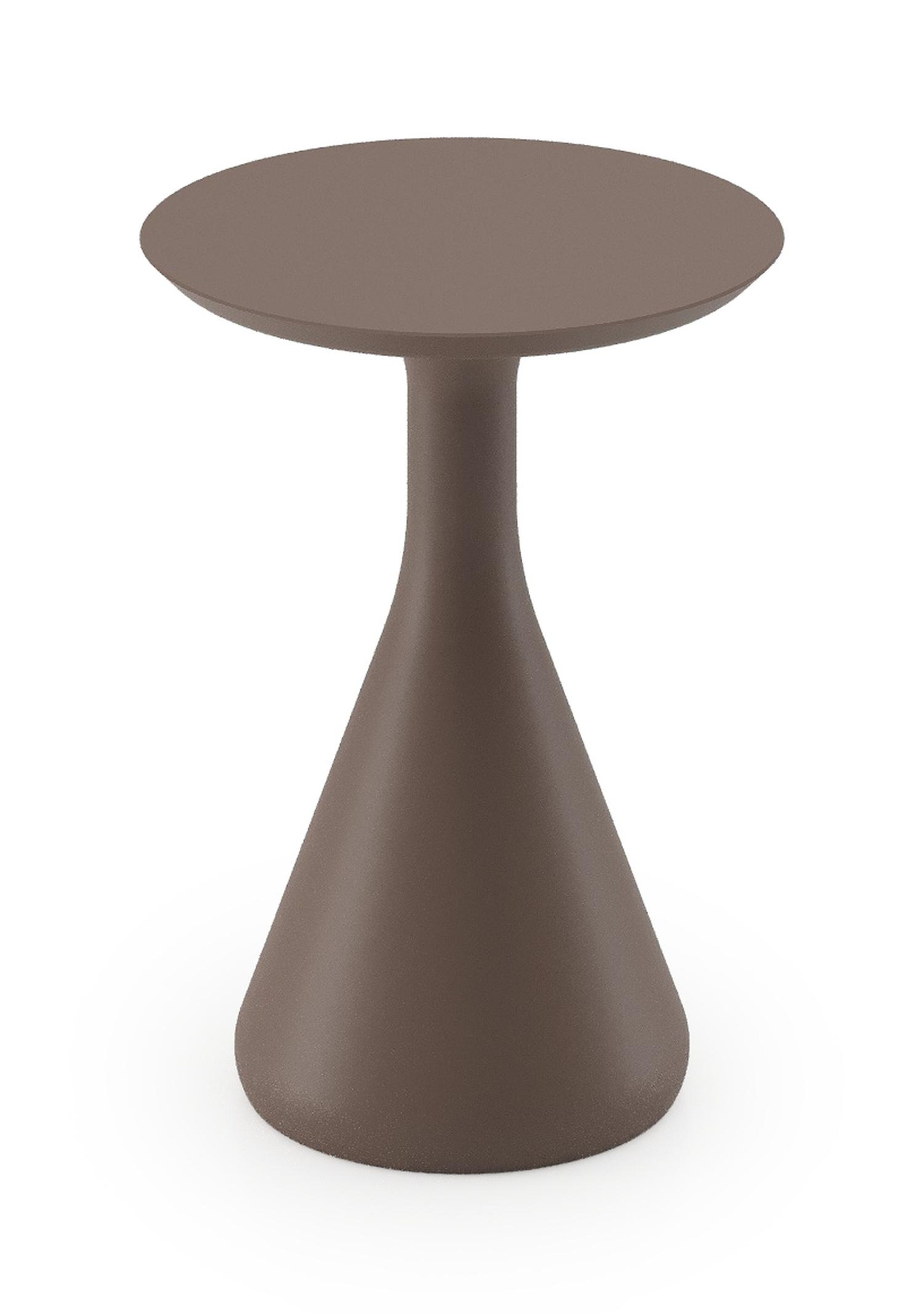 Bomero bijzettafel in taupe aluminium - Dia. 34.3 x - Dia. 34 x H 46 cm